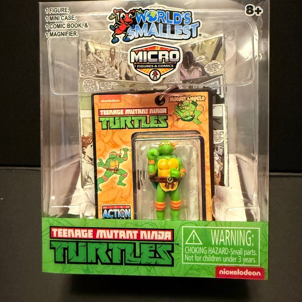 Super‎ Impulse TMNT Micro Figure Kids OS Green New Michelangelo World's Smallest